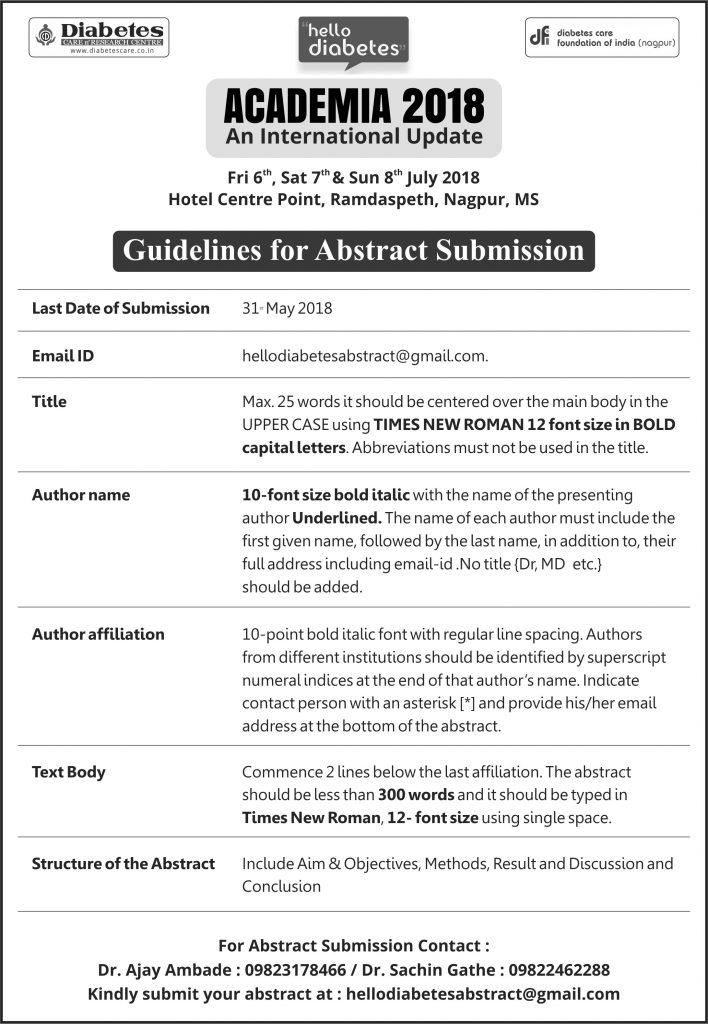 Abstract Guidelines 2018